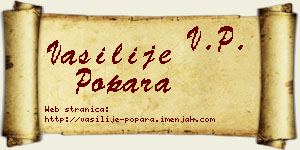 Vasilije Popara vizit kartica